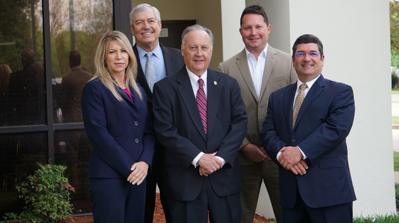 Picture of Executive Team. Laura Whittington, Boyd Boudreaux, Randel Chapman, Lance Chapman, John Fusilier